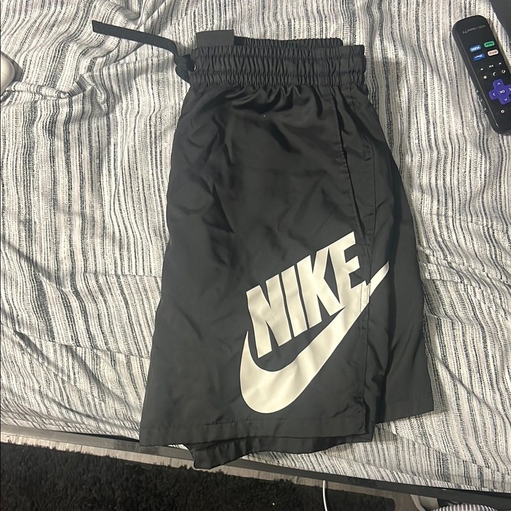 Nike Black Shorts with White Logo